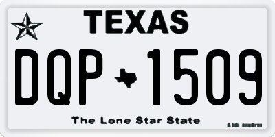 TX license plate DQP1509