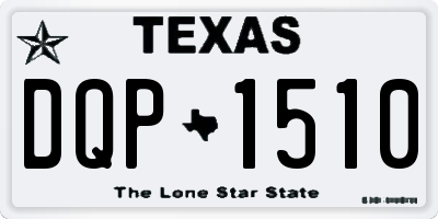 TX license plate DQP1510