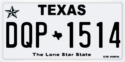 TX license plate DQP1514