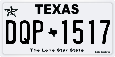 TX license plate DQP1517
