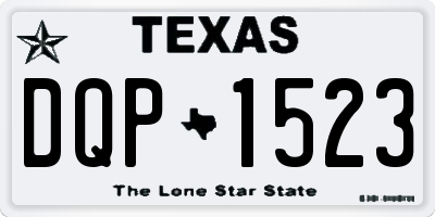 TX license plate DQP1523