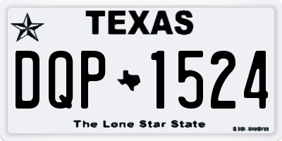 TX license plate DQP1524