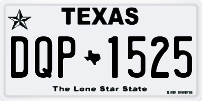 TX license plate DQP1525