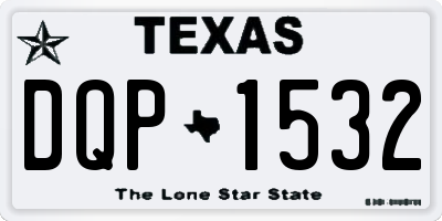 TX license plate DQP1532