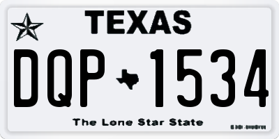 TX license plate DQP1534