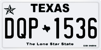 TX license plate DQP1536