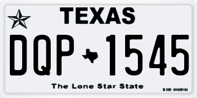 TX license plate DQP1545