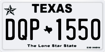 TX license plate DQP1550