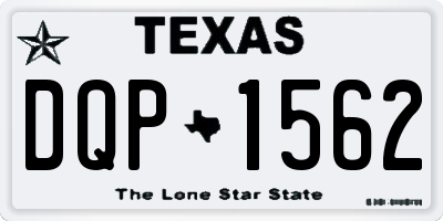 TX license plate DQP1562