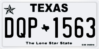 TX license plate DQP1563