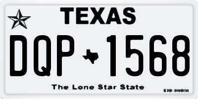 TX license plate DQP1568