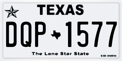 TX license plate DQP1577