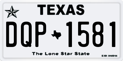 TX license plate DQP1581