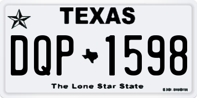 TX license plate DQP1598
