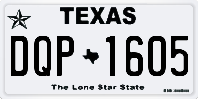 TX license plate DQP1605