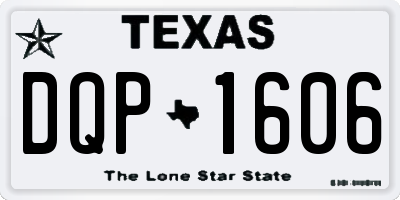 TX license plate DQP1606