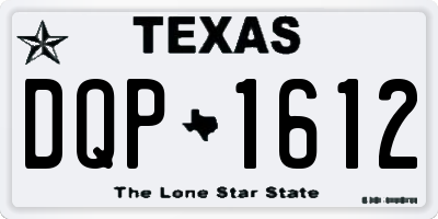 TX license plate DQP1612