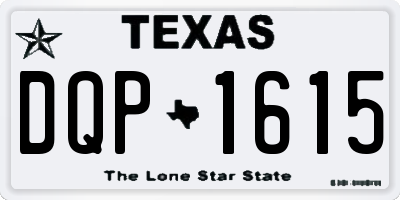 TX license plate DQP1615