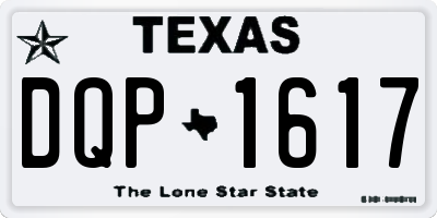 TX license plate DQP1617