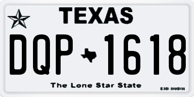 TX license plate DQP1618