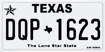 TX license plate DQP1623