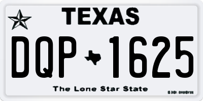 TX license plate DQP1625