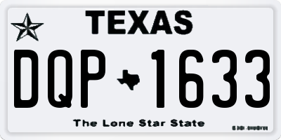 TX license plate DQP1633