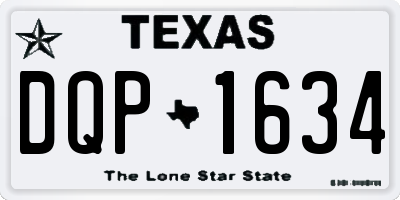 TX license plate DQP1634
