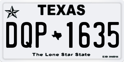 TX license plate DQP1635