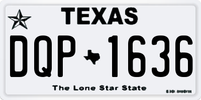 TX license plate DQP1636