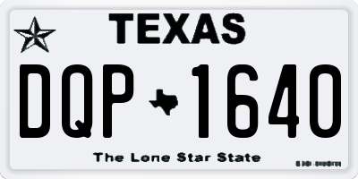 TX license plate DQP1640