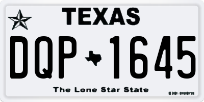 TX license plate DQP1645