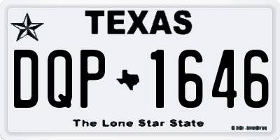 TX license plate DQP1646