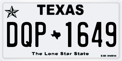 TX license plate DQP1649