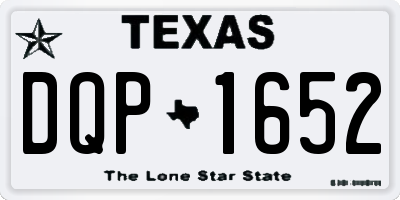 TX license plate DQP1652