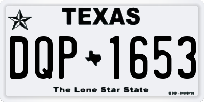 TX license plate DQP1653