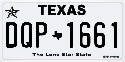 TX license plate DQP1661