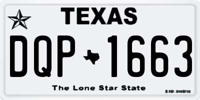 TX license plate DQP1663