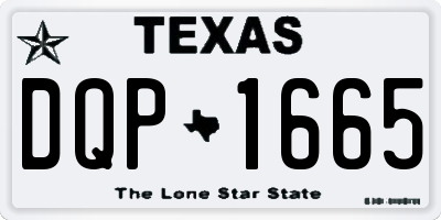 TX license plate DQP1665