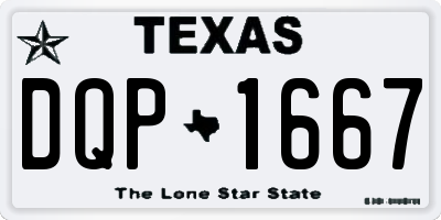 TX license plate DQP1667