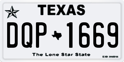 TX license plate DQP1669