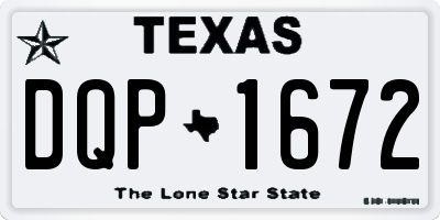 TX license plate DQP1672
