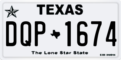 TX license plate DQP1674