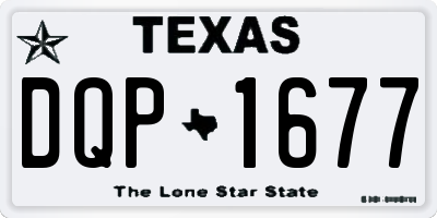 TX license plate DQP1677
