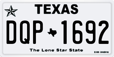 TX license plate DQP1692