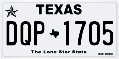TX license plate DQP1705