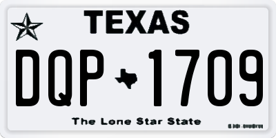 TX license plate DQP1709
