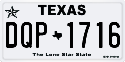 TX license plate DQP1716