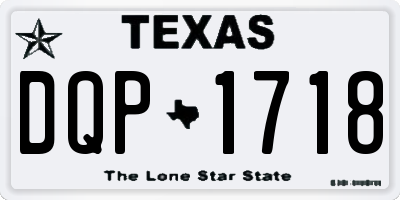 TX license plate DQP1718