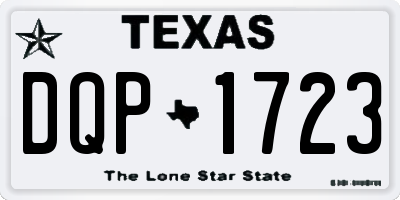 TX license plate DQP1723